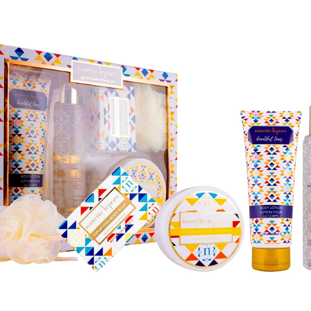 NANETTE LEPORE 5 Pc Gift Set BEAUTIFUL TIMES Luxury Bath and Body Set